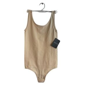 Yummie Nylon Thong Back Bodysuit Nude Small/Medium